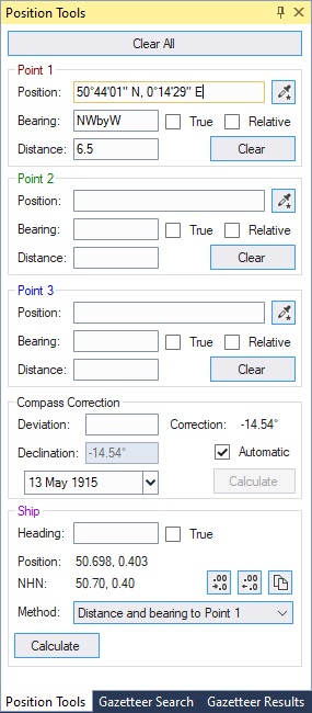 Position Tools Pane